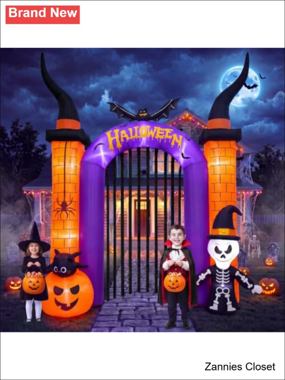 👻 10.8FT Halloween Inflatable Archway Outdoor Yard Decoration Lighted